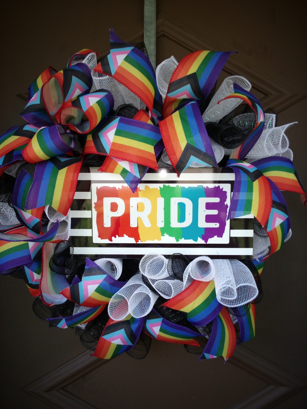 Pride Rainbow Wreath - Colorful Celebration Door Decor